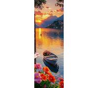 Diamond Painting Grandi Dimensioni 120x40cm Tramonto Diamond Painting Kit Completo 5D Diamantini Crystal Art Paesaggio Passatempo per Adulti Pittura Diamante Regalo Donna Decorazioni Autunnali Y-14