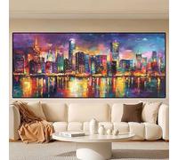 Diamond Painting Grandi Dimensioni 150x50cm, Fai da Te 5D Diamond Painting Astratto Crystal Art Disegni con Perline da Attaccare, DIY Vista Notturna Pittura Diamante Adulti per Decorazioni Casa 0R-51