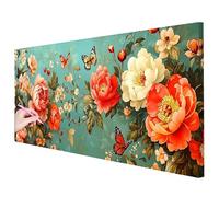 Diamond Painting Grandi Dimensioni 150x60cm Diamond Painting Fiori Kit Completo, Diamantini Crystal Art Passatempo per Adulti, DIY Pittura Diamante Farfalla Quadri con Perline per Regalo Donna J-43