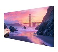Diamond Painting Grandi Dimensioni 150x60cm Diamond Painting Paesaggi Kit Completo, Diamantini Crystal Art Passatempo per Adulti, DIY Pittura Diamante Tramonto Quadri con Perline Regalo Decor L-47