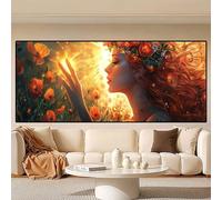Diamond Painting Grandi Dimensioni 155x60cm,Fai da Te 5D Diamond Painting Ragazza Diamantini Crystal Art Disegni con Perline da Attaccare,DIY Angelo Pittura Diamante Adulti per Decorazioni Casa 0R-480