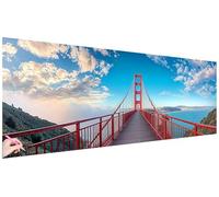 Diamond Painting Grandi Dimensioni 300x100cm Ponte Diamond Painting Kit Completo 5D Diamantini Crystal Art Paesaggio Passatempo per Adulti Pittura Diamante per Regalo Donna Decorazioni Autunnali T-37