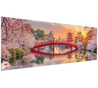 Diamond Painting Grandi Dimensioni 90x30cm Paesaggio Diamond Painting Kit Completo 5D Diamantini Crystal Art Ponte Passatempo per Adulti Pittura Diamante per Regalo Donna Decorazioni Autunnali U-70