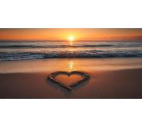 Diamond Painting Grandi Dimensioni 90x40 cm, Amore Diamond Painting Kit Completo Spiaggia Passatempo per Adulti, 5D Pittura Diamante Bambina, Ricamo a Punto Croce Artigianale, per Decorazioni o-5564