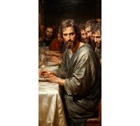 Diamond Painting Grandi Dimensioni 90x40 cm, L'Ultima Cena Diamond Painting Kit Completo Uomo Passatempo per Adulti, 5D Pittura Diamante Bambina, Ricamo a Punto Croce Artigianale, Regali Natale o-8864