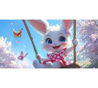 Diamond Painting Grandi Dimensioni Coniglio, Diamond Painting Kit Completo Animale, Passatempo per Adulti 5D Pittura Diamante Quadri Con Perline, Bambini per la Decorazione Ambienti 60x30 cm c-5682