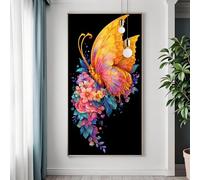 Diamond Painting Grandi Dimensioni Farfalla 60x120 cm, DIY 5D Animale Diamond Painting Kit Completo, Diamantini Crystal Art Quadrato Strass Ricamo a Punto Croce per Decorazioni Casa, Regalo Donna K-8