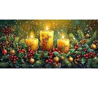 Diamond Painting Grandi Dimensioni Natale, Diamond Painting Kit Completo Cle, Passatempo per Adulti 5D Pittura Diamante Quadri Con Perline, Disegni Bambini per la Decorazione Ambienti 110x55 cm c-8545