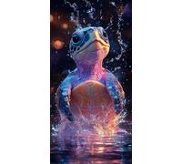 Diamond Painting Grandi Dimensioni Tartarughe marine, Diamond Painting Kit Completo Animale, Passatempo per Adulti 5D Pittura Diamante Quadri Con Perline, Accessori Disegni Bambini 55x110 cm c-1235