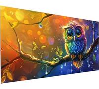 Diamond Painting Gufo 5D Pittura Diamante Painting Adulti kit Completo Accessori Rami DIY Diamantini Crystal Art Bambini Mosaico Ricamo Strass Pittura a Diamond per Decorazioni Parete 40x80cm S-529