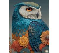 Diamond Painting Gufo Diamond Painting Adulti, Pittura Diamante Animale Diamantini Crystal Art 5D DIY Strass Ricamo a Punto Croce Artigianale Kit per Decorazioni Casa Parete, Regalo 40x55cm -wyl2506CS