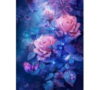 Diamond Painting Il Sogno Diamond Painting Kit Completo Adulti Rosa Pittura Diamantini Kit DIY Crystal Art Pittura Diamante Bambini Ricamo a Punto Croce Artigianale per Decorazioni Parete 45x60 S0-411