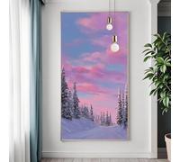 Diamond Painting Inverno 90x180 cm, DIY 5D Scena di Neve Diamond Painting Kit Completo, Diamantini Crystal Art Pittura Diamante Adulti Quadrato Strass Ricamo a Punto Croce per Decorazioni Casa G-0