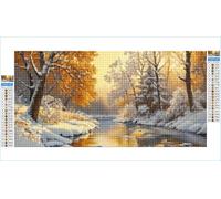 Diamond Painting Inverno Diamond Painting Adulti Albero 100x200cm Grandi Dimensioni Pittura Diamante Kit Completo, Diamantini Crystal Art, 5D Strass Ricamo a Punto Croce Kits, Decorazioni Casa G1-103