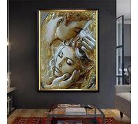 Diamond Painting Kit 5D Bacio d'amore,Pittura Diamante Kit complet Bambini Adulti Fai Da Te Strass Ricamo Punto Croce Diamond Arts Craft per la Decorazione Della Parete di Casa Square Drill,60x80cm