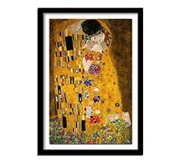 Diamond Painting Kit 5D Bacio di Gustav Klimt,Pittura Diamante Kit Bambini Adulti Fai Da Te Strass Ricamo Punto Croce Diamond Arts Craft per la Decorazione Della Parete di Casa Square Drill,50x70cm