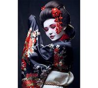 Diamond Painting Kit 5D Geisha giapponese donna,Pittura Diamante Kit complet Bambini Adulti Fai Da Te Strass Ricamo Punto Croce Diamond Arts Craft per la Decorazione Della Parete di Casa 40x60cm
