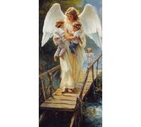 Diamond Painting Kit, 5D Ponte degli Angeli Pittura Diamante per Adulti, DIY Diamante Crystal Art Completo, Ricamo a Punto Croce Artigianale, Decorazione Della Casa, Passatempo Bambini 90x120cm G792