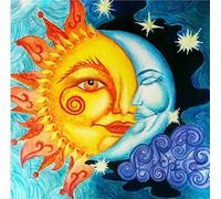 Diamond Painting Kit 5D Sole e Luna,Pittura Diamante Kit complet Bambini Adulti Fai Da Te Strass Ricamo Punto Croce Diamond Arts Craft per la Decorazione Della Parete di Casa Square Drill,40x40cm