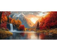 Diamond Painting Kit,5D Vista Pittura Diamante per Adulti,DIY Montagna Diamante Crystal Art Kit Completo,Mosaico Ricamo a Punto Croce Artigianale,Hobby Creativi per Decorazione Della 30x60cm J0K-184