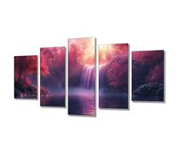 Diamond Painting Kit Completo 5 Pezzi Tramonto Autunno Combinazione Diamond Painting Grandi Dimensioni, DIY Crystal Art Mosaico Diamante Kit, Decorazioni Natalizie, Regalo Donna 250x125cm j7s-111