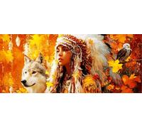 Diamond Painting Kit Completo 5D Adulti Bellezza Square Drill Pittura Diamante Quadri con Perline per Principianti e Bambini, Pittura con Diamanti per Decorazione per Casa e Pareti 50x100cm Ap9572