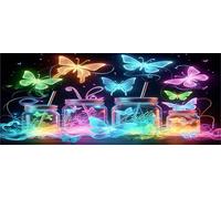 Diamond Painting Kit Completo 5D Adulti Farfalla Round Drill Pittura Diamante Quadri con Perline per Principianti e Bambini, Pittura con Diamanti per Decorazione per Casa e Pareti 50x120cm Ap17088