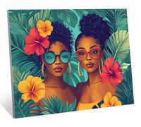Diamond Painting Kit Completo, 5D Africa Diamond Painting Bambini, DIY Diamantini Crystal Art Ragazza Quadri con Perline Passatempo per Adulti Pittura Diamante per la Decorazione 20x30 cm H-9182