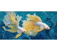 Diamond Painting Kit Completo, 5D Carpa Koi Diamond Painting Grandi Dimensioni 30x60cm, Kit per Pittura Diamante Pesce Dorato Strass Ricamo a Punto Croce, Decorazione per Casa e Pareti (RD586)