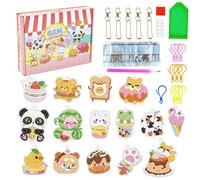 Diamond Painting Kit Completo, 5D Diamond Painting Bambina, Lavoretti Creativi per Bambini, Diamantini Crystal Art per le Stampe Animali, Kit Pittura Bambini da Appendere a Portachiavi e Zaini