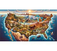 Diamond Painting Kit Completo,5D Mappe famose della città Diamond Painting per Adulti,Fai Da Te Strass Ricamo a Punto Croce Pittura Diamante Arts per Casa Pareti Decora Regalo Square Drill,20x50 cm