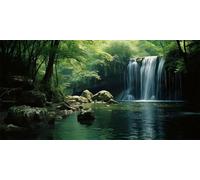 Diamond Painting Kit Completo, 5D Paesaggio con Cascata Diamond Painting Quadrati Grandi Dimensioni 30x80cm, Kit per Pittura Diamante Foresta Fai Da Te, Strass Ricamo a Punto Croce per Adulti (SQ153)