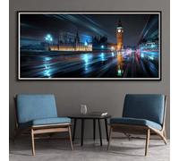Diamond Painting Kit Completo, 5D Paesaggio Notturno Della Città Diamond Painting Grandi Dimensioni 40x90cm, Kit per Pittura Diamante Londra Strass Ricamo a Punto Croce per Decorazione Casa (RD20)