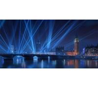Diamond Painting Kit Completo, 5D Paesaggio Notturno Della Città Diamond Painting Quadrati Grandi Dimensioni 40x90cm, Kit per Pittura Diamante Ponte Strass Ricamo a Punto Croce per Adulti (SQ17)