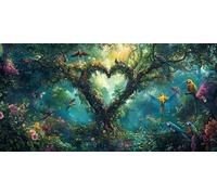 Diamond Painting Kit Completo Adulti 50x100 cm Diamond Painting Pianta Extra Grandi Dimensioni, Pittura Diamante Adulti Amore, Diamantini Crystal art Fornito con Accessori, Decorazione Murale f0j-324