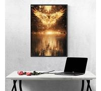 Diamond Painting Kit Completo Ala Diamond Painting Adulti Giallo DIY Pittura Diamante Quadri Con Perline, Pittura Diamante Adulti Strass Kit Punto Croce, Decorazione da Parete, Regalo 70x95cm PJY9 I-Z