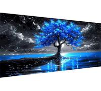 Diamond Painting Kit Completo Albero Diamond Painting Adulti Luna Quadri Con Perline DIY Diamantini Crystal Art Passatempo per Adulti 5D Runde Full Drill Ricamo per Decorazione Parete 40x80cm M-0D68