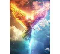 Diamond Painting Kit Completo Angelo DIY Diamond Painting Adulti Ala 70x90cm Pittura Diamante 5D, Puzzle Diamantini Crystal Art, Strass Punto Croce Pittura per Ddecorazioni Casa, Regalo Donna yc-549