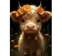 Diamond Painting Kit Completo Animale 5D DIY Diamond Painting Adulti, Bestiame alto e basso Pittura Diamante Quadri Con Perline, Crystal Art Bambini Pittura per Decorazione Casa e Pareti 50x70cm X-525