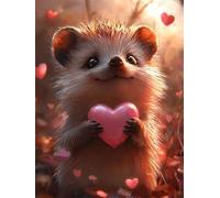 Diamond Painting Kit Completo Animale 5D DIY Diamond Painting Adulti, Criceto Pittura Diamante Quadri Con Perline, Diamantini Crystal Art Bambini Pittura per Decorazione Casa e Pareti 60x90cm X-681