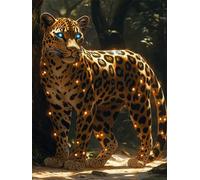Diamond Painting Kit Completo Animale 5D DIY Diamond Painting Adulti, Leopardo Pittura Diamante Quadri Con Perline, Diamantini Crystal Art Bambini Pittura per Decorazione Casa e Pareti 40x60cm X-564