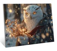 Diamond Painting Kit Completo, Animale Diamond Painting Bambini, DIY Diamantini Crystal Art Gufo Quadri con Perline Passatempo per Adulti Pittura Diamante per la Decorazione Domestica 45x60 cm H-1045