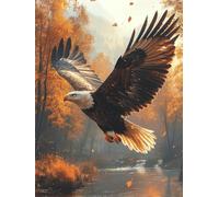 Diamond Painting Kit Completo Aquila 5D DIY Diamond Painting Adulti, Paesaggio Pittura Diamante Quadri Con Perline, Diamantini Crystal Art Bambini Pittura per Decorazione Casa e Pareti 50x70cm X-576