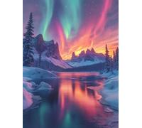Diamond Painting Kit Completo Aurora, Pittura Diamante 5D DIY Adulti, Il Cielo Stellare Diamante Painting, Strass Ricamo a Punto Croce Pittura Kit Craft Arts Regalo, Decor Della Casa 50x60cm F-157