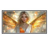 Diamond Painting Kit Completo Bellissimo angelo Diamond Painting Adulti DIY Diamantini Crystal Art Mosaico Ricamo a Punto Croce Kit Completo, Decorazione per Casa, Regalo di Compleanno 50x100cm q-499