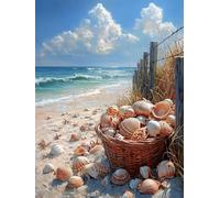 Diamond Painting kit Completo Bravo a parlare conchiglia, 5D Diamond Painting Bambina, Mosaico Strass Pittura a Diamante, Pittura Diamante Accessori Croce per Adulti Decor Parete 30x40cm s-827