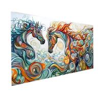 Diamond Painting Kit Completo Cavallo, Diamond Painting Grandi Dimensioni 100 x 50cm Diamante Dipingere con i Numeri Adulti Astratto, Strass Quadri da Dipingere Numerati per Regalo Donna Model-12932
