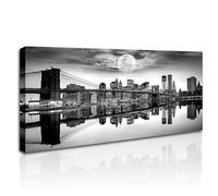 Diamond Painting Kit Completo,Città in bianco e nero Pittura Diamante 5D Fai Da Te,con Numeri per Adulti Bambini Strass Ricamo a Punto Croce Diamanti Arts per Casa Decorazioni Square Drill,50x150cm