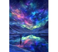 Diamond Painting Kit Completo Colore, Pittura Diamante 5D DIY Adulti, Il Cielo Stellare Diamante Painting, Strass Ricamo a Punto Croce Pittura Kit Craft Arts Regalo, Decor Della Casa 60x80cm F-129