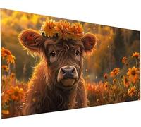 Diamond Painting Kit Completo Crisantemo Diamond Painting Adulti Grandi Dimensioni 40x80cm Bue 5D Pittura Diamante Adulti Kit Diamantini Crystal Art a Punto Croce per Decorazioni Casa Parete S-519